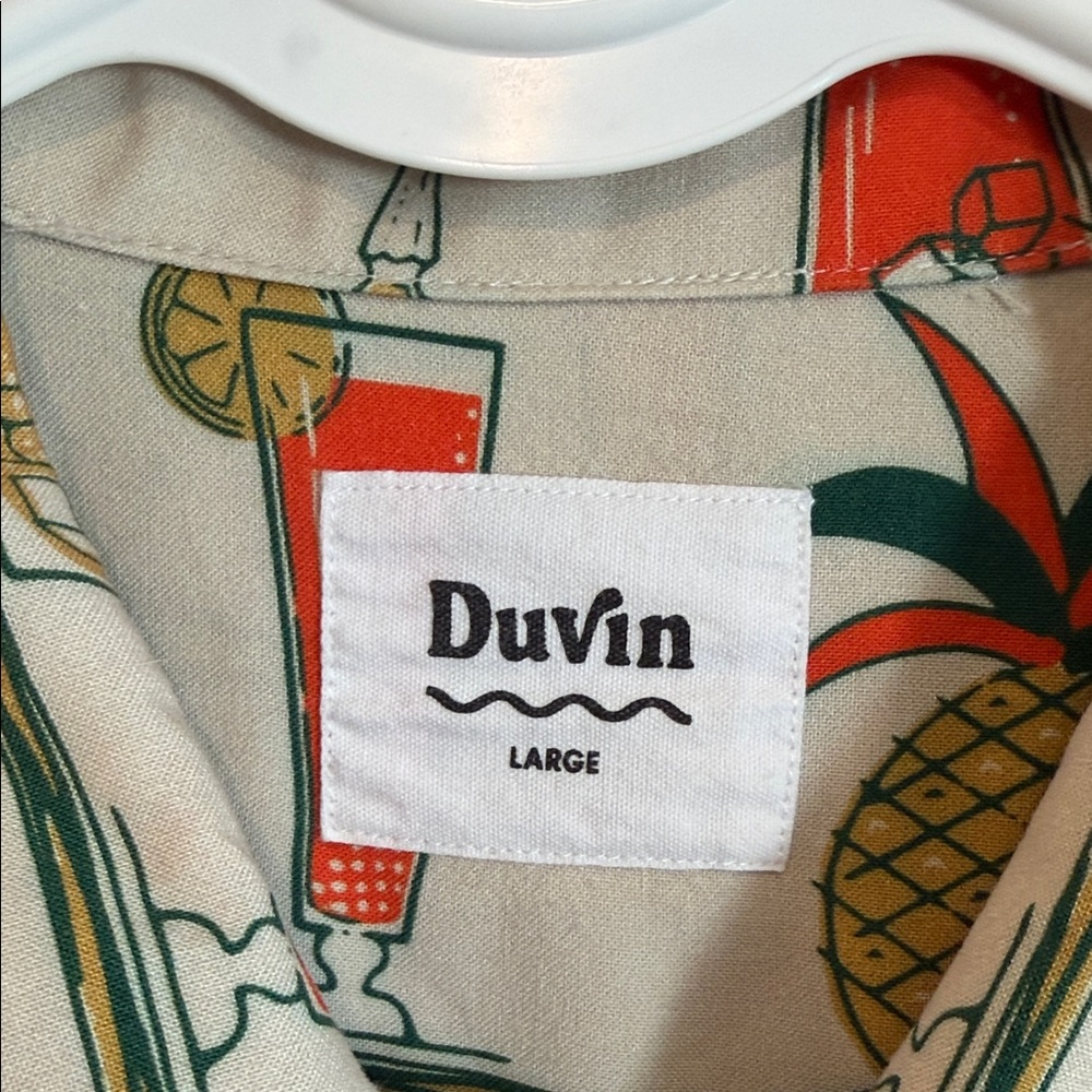 Durin Beige Cocktail Print Men's Shirt - Picture 2 of 4